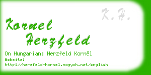 kornel herzfeld business card